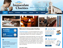 Tablet Screenshot of immaculatecharities.org